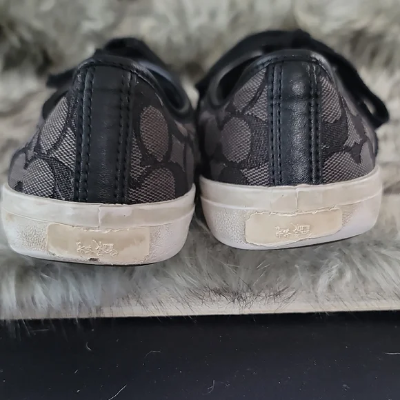 Coach Black and Gray Signature Sneakers - Picture 4 of 16